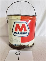 Marathon Lubricants Metal Bucket (w/ Liquid)