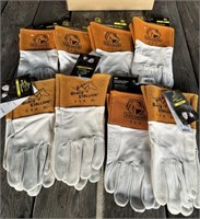 8 Pair Black Stallion Welding Gloves
