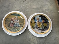 Vintage Hummel plates , doll and lamp
