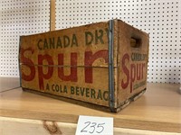 VINTAGE CANADA DRY SPUR WOODEN CRATE