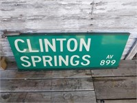 *LPO* Metal Double Clinton Springs Street Sign