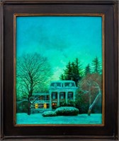 Wayne Daniels "The Century House" Oil on Panel