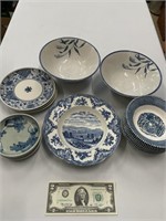 Blue Dishware, some with great designs