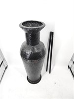 GUC Large 3FT Metal Black Vase w/Metal Pipes