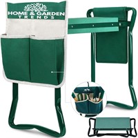 H&GT Garden Kneeler and Seat  Foldable  Green