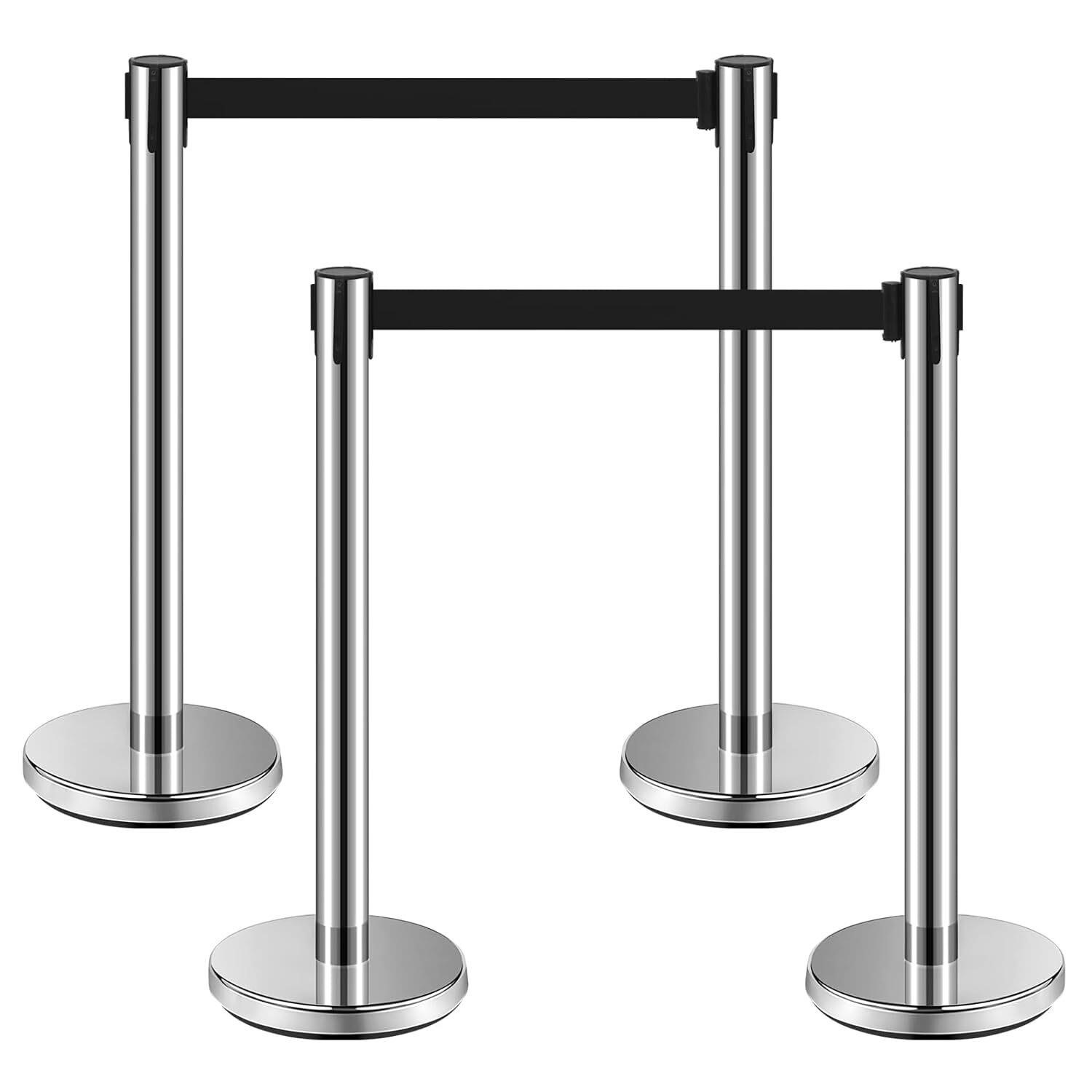 Ferraycle 4 Pcs Stanchions with 6.6 ft Belts