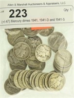 (+/-47) Mercury dimes 1941, 1941-D and 1941-S