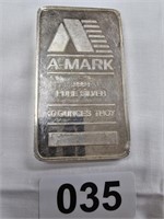 .999 silver 10oz. bar " A-MARK"