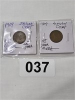 1909 indian head cent & 1909 lincoln cent