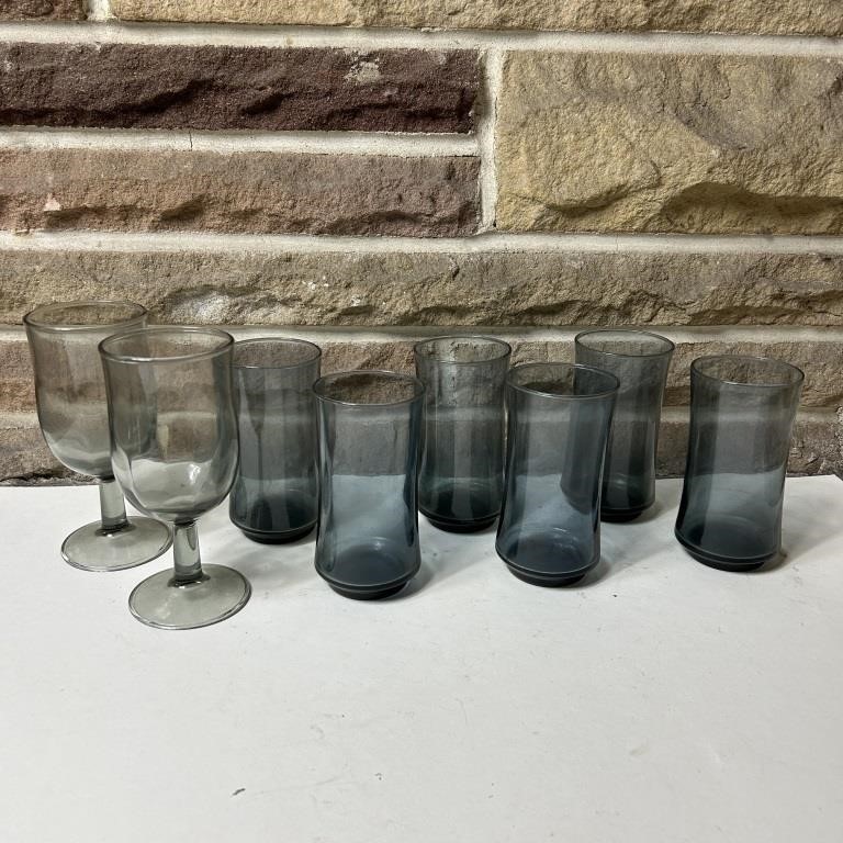 Smoke Colored Drinking Glasses