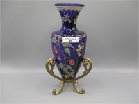 Fenton 10.5" Amphora vase HP w/ cherries