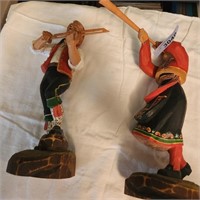 Vintage Fjosel Henning Wood Figurines - Norway