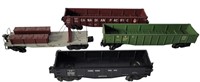 FOUR VINTAGE LIONEL TRAIN CARS