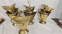 Small, Medium and Large Copper Looking Buckets