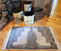 Decorative Waste Cans, Southwest Rug