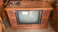 Vintage RCA home theater TV on wheels measures