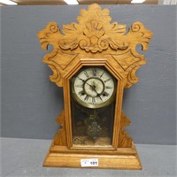 Gingerbread Style Mantle Waterbury Clock
