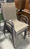 (4) Mesh Aluminum Patio Chairs.
