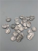 Approx.. 35 Various Date Buffalo Nickels
