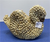 Swan Planter Made With Shells  6” h