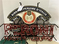 "Birra Superiore D'Italia" "Peroni" neon Sign