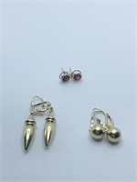 14K GOLD MILOR ITALY DROP EARRINGS INCLUDING CONE