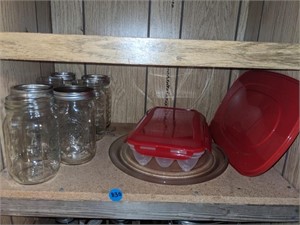 Mason Jars, Egg Container & More  (Hallway Closet)