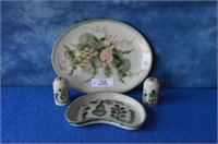 Four Pieces of JB Taylor Decorative Pottery Dishes