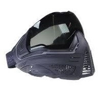 Small Black Airsoft/Paintball Mask Green Eye Tint
