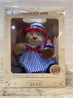 Raggedy Ann teddy bear in box