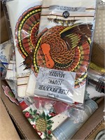 2 box lot birdfeeder decorations, Thanksgiving