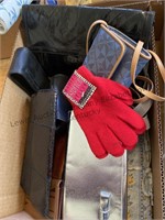 Box of assorted, handbags and more