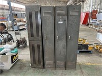 4 Steel Clothes Lockers