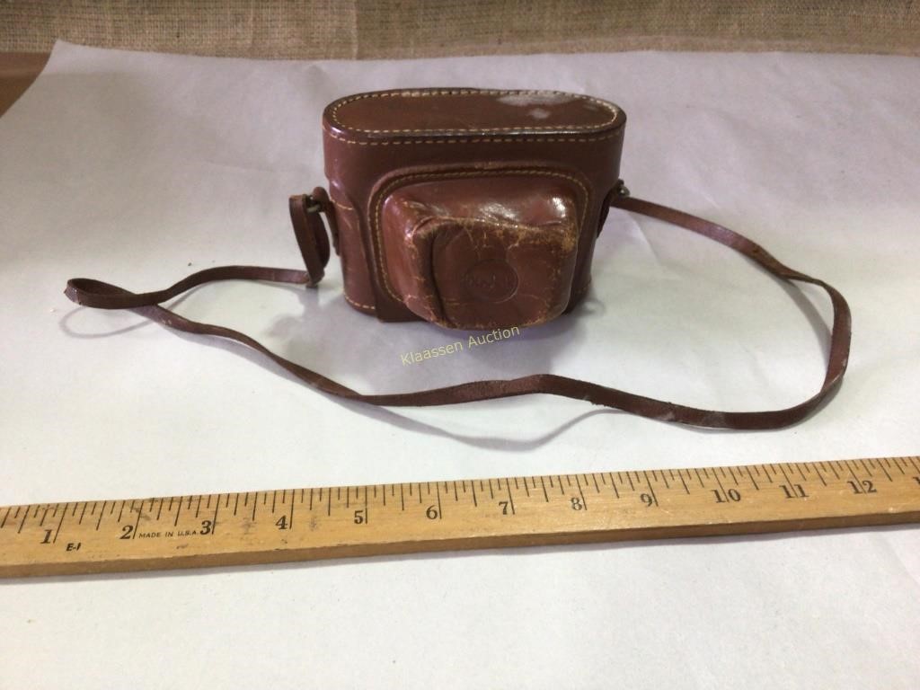 Vintage Kodak brown leather film camera case