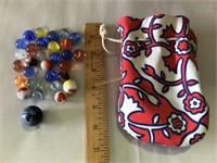 Vintage marbles- shooter and assorted, marble