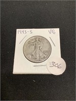 1943S Walking Liberty Half Dollar