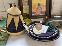 Imported Woven Bowls with Canister
