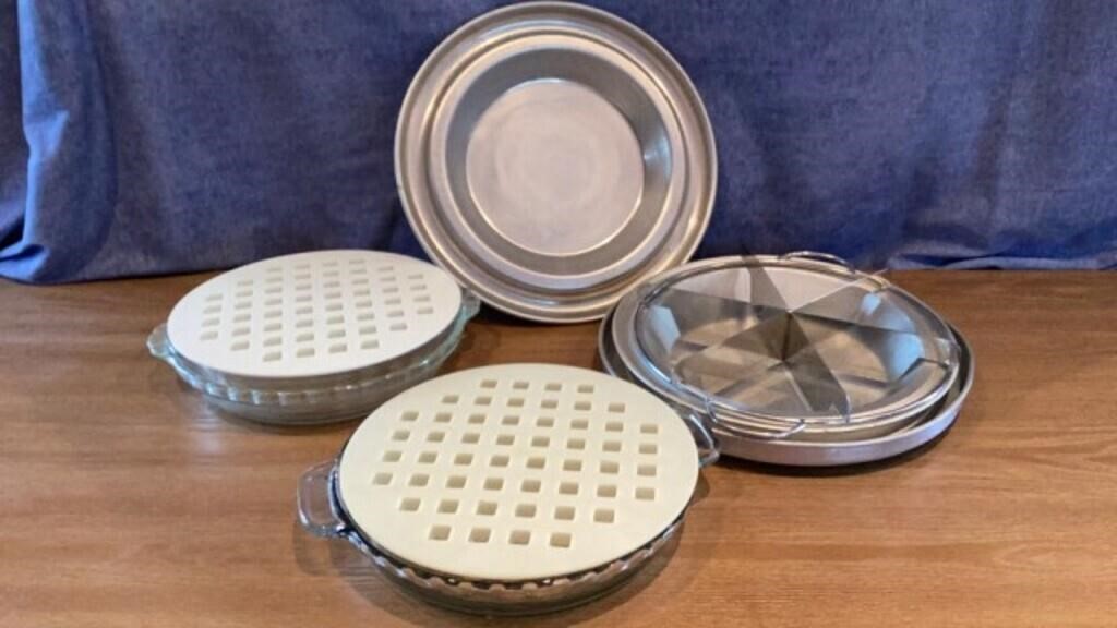 Glass Pie Pans, Pie Cutter, Drip Pan,Lattice Maker