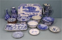 22pc. Asian Blue & White Ceramics