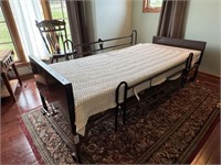 Hospital bed & rug