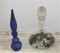 COBALT & CLEAR DECANTERS