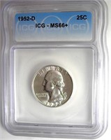 1952-D Quarter ICG MS66+ LISTS $160