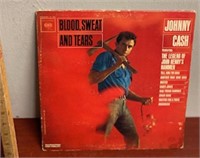 Vintage Vinyl Record-Johnny Cash-Blood, Sweat,Teas