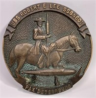 USS  Robert E. Lee SSBN601 plaque, brass, 6.5"