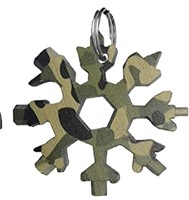 LOT OF 4 18-in-1 Snowflake Multi-Tool Keychain