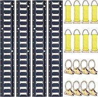 Trekassy 8ft E Track Tie-Down Rail Kit, 4 Pack 8'