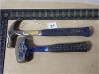 Estwing 16 oz Hammer and small sledge