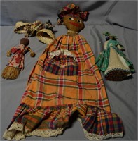 116B: Folk art: (5) handmade dolls