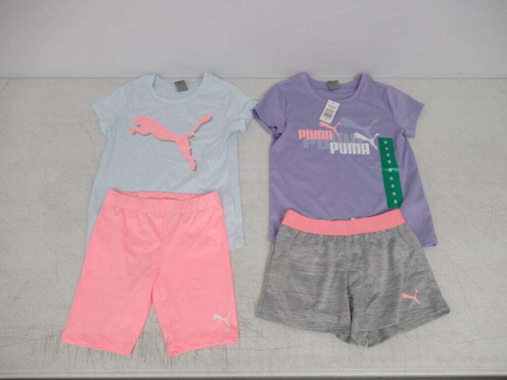 4-Pc Puma Girl's 8 Set, T-shirts and Shorts,