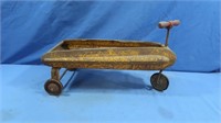 Vintage Childs Metal Ride-on Toy (missing seat)